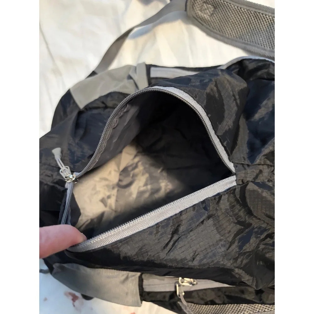 Travelon Backpack Packable Ripstop Black Grey Lightweight‎ Travel 42817